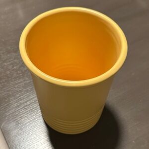 Yellow vase/kitchen utensil holder